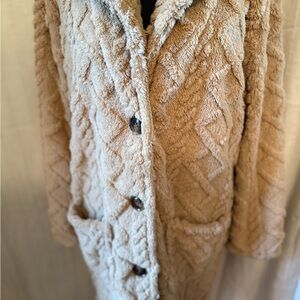 Elegant Beige Women's Teddy Jacket
